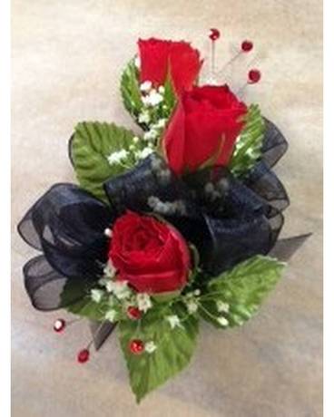 3 Miniature Rose Corsage Corsage