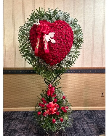 Red Roses Spray Flower Arrangement