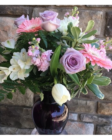 Purple and Pink Delight Flower Arrangement