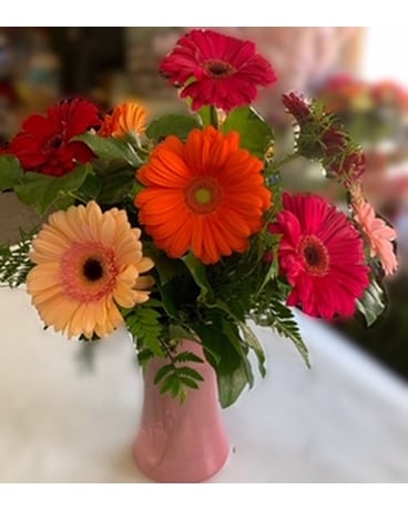 Mother's Day Gerbera Daisies Flower Arrangement