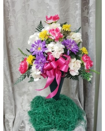 Cemetery Cones Flower Arrangement