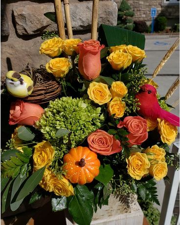 Beauty of Fall Flower Arrangement