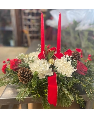 Christmas Centerpiece Flower Arrangement