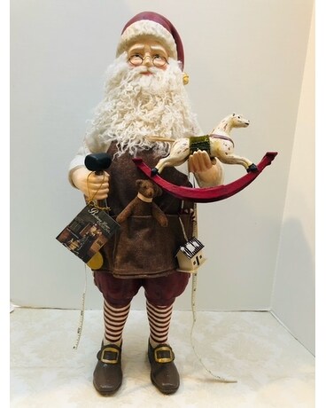 Toymaker Santa Flower Arrangement