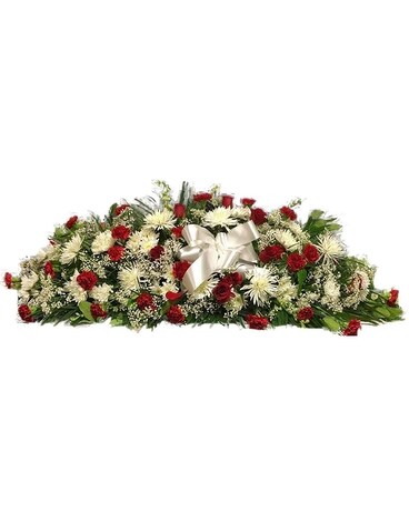 Memory Eternal Spray- Color Mix: A Funeral Casket Spray Flowers