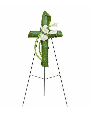 Elegant Love Graceful Cross Flower Arrangement