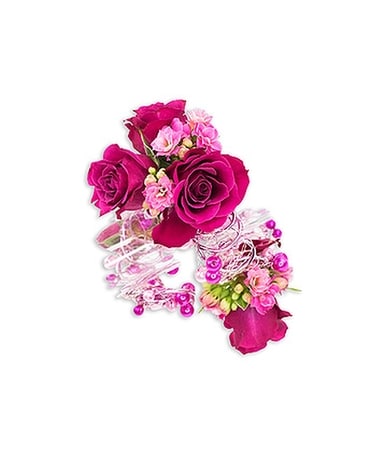 Funfetti Wrist Corsage - by TeamFloral Flower Arrangement