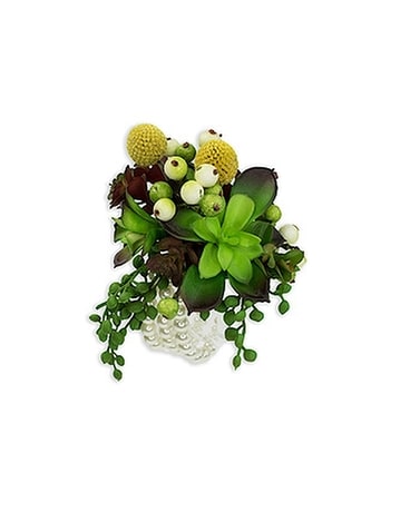 Organic Wrist Corsage - by TeamFloral Flower Arrangement