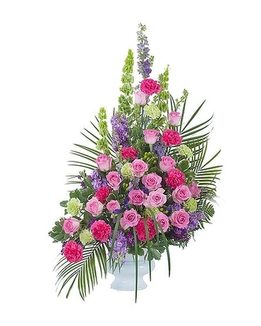 Forever Cherished Crescent Spray Flower Arrangement