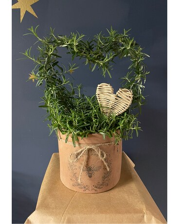 Rosemary Heart Flower Arrangement