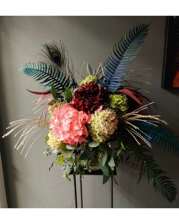 Peacock Strut Flower Arrangement