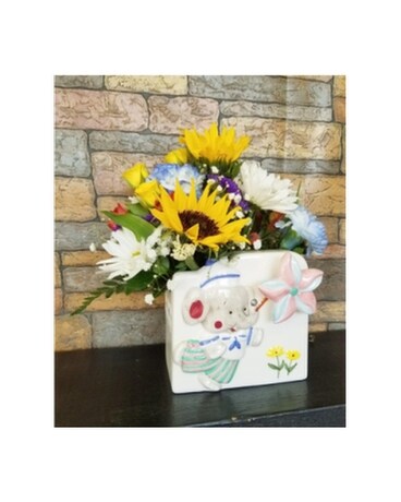 Baby Elephant Musical Vase
