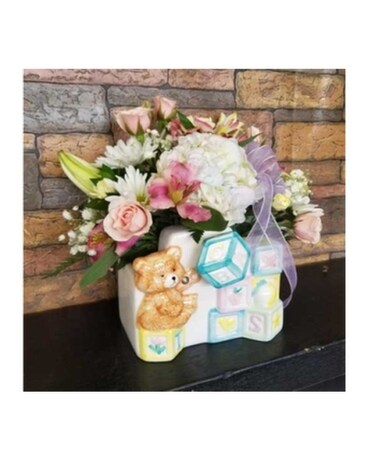 Baby Bear with Blocks