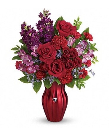 Teleflora's Shining Heart Bouquet Flower Arrangement