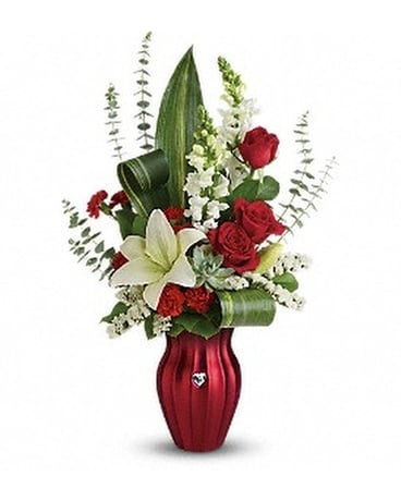 Teleflora's Hearts Aflutter Bouquet Flower Arrangement
