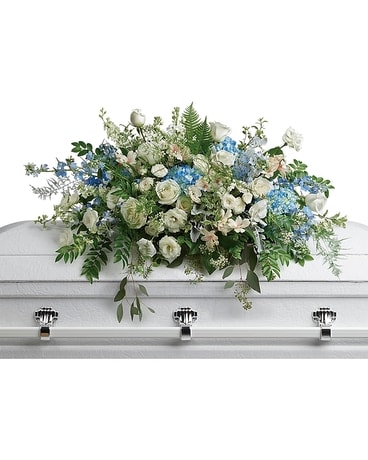 Tender Remembrance Casket Spray Flower Arrangement