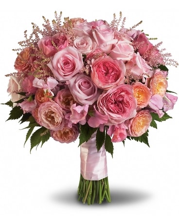 Pink Rose Garden Bouquet Flower Arrangement