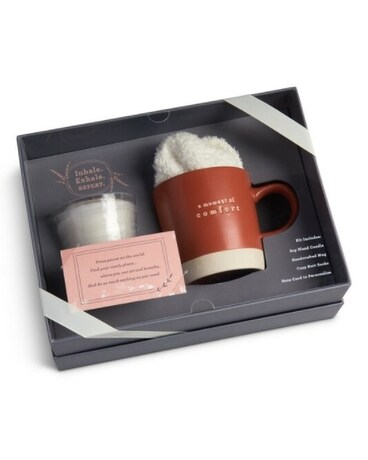 A Moment of Comfort Gift Box Flower Arrangement