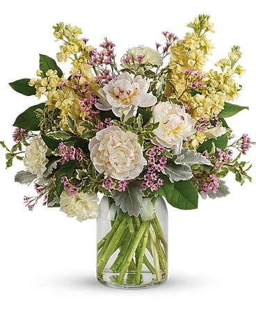 Serene Spring Peony Bouquet Flower Arrangement