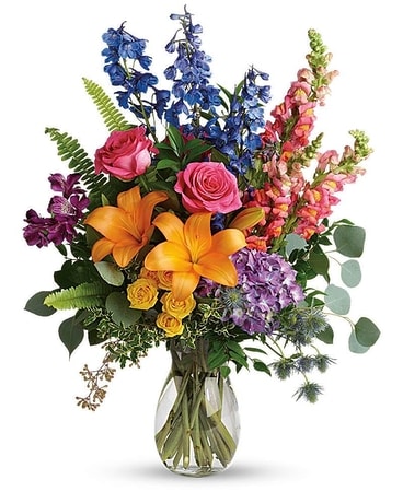Colors Of The Rainbow Bouquet - Sympathy Flower Arrangement
