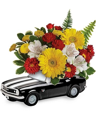 Teleflora's '67 Chevy Camaro Bouquet - For Him Flower Arrangement