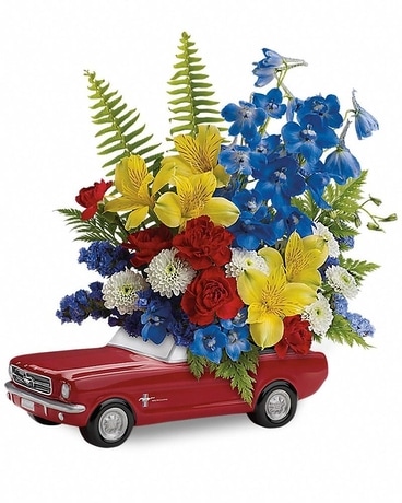 Teleflora's '65 Ford Mustang Bouquet - For Him Flower Arrangement