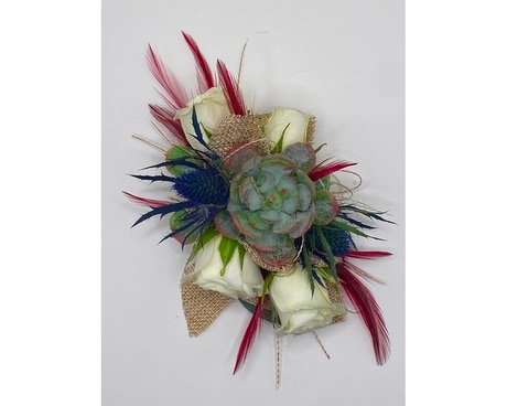 Boho Chic Spray Rose Corsage Flower Arrangement