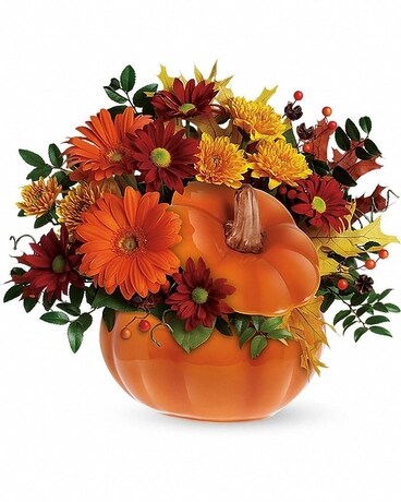 Teleflora's Country Pumpkin - Halloween Flower Arrangement
