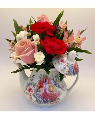 Tea Party Tea Pot Flower Arrangement
