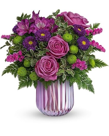 Teleflora's Luxurious Purple Bouquet Flower Arrangement