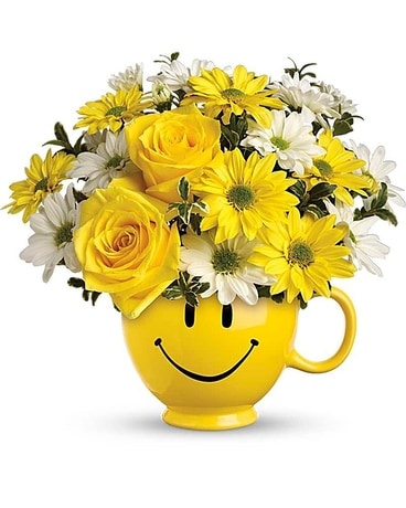 Teleflora's Be Happy® Bouquet with Roses - Grad Flower Arrangement