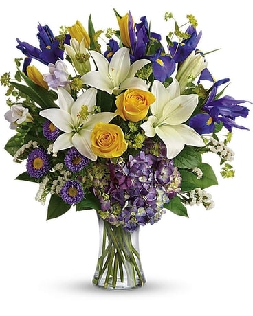 Teleflora's Floral Spring Iris Bouquet - Grad Flower Arrangement