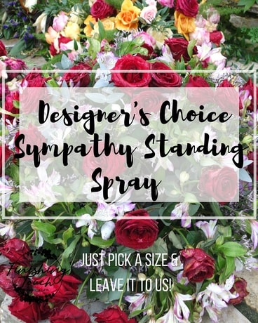 Designer's Choice Standing Spray Sympathy Arrangement