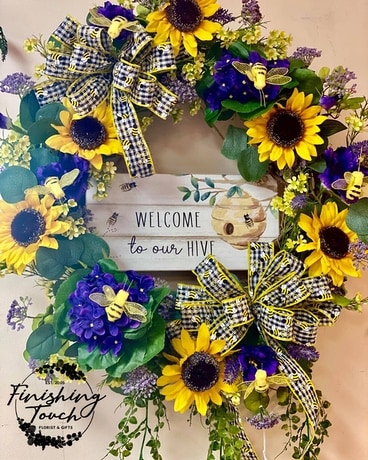 Welcome to Our Hive Silk Wreath Wreath