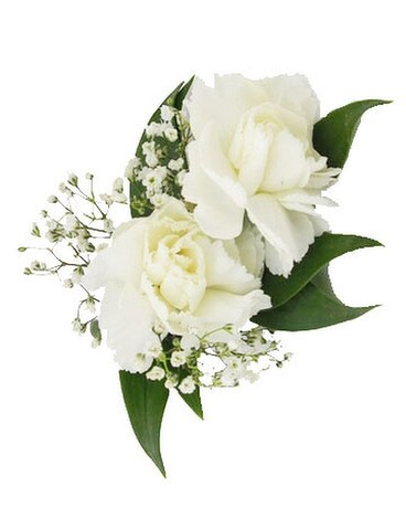 White Carnation Wrist Corsage Corsage