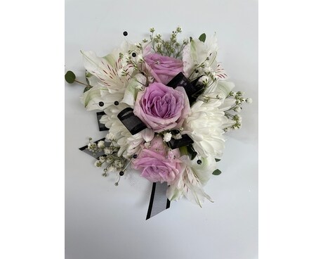 Precious Lavender Corsage Flower Arrangement
