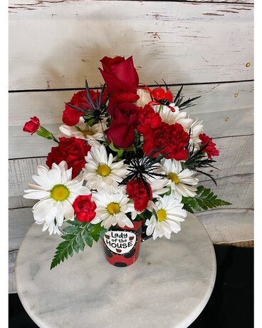 Lady of the House Mug Flower Arrangement