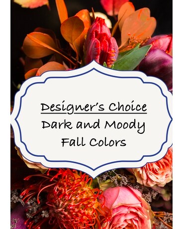 Dark and Moody Designer’s Choice Flower Arrangement
