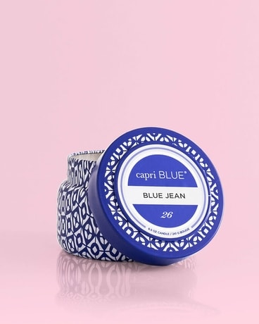 Blue Jean Signature Printed  Tin Candle Gifts