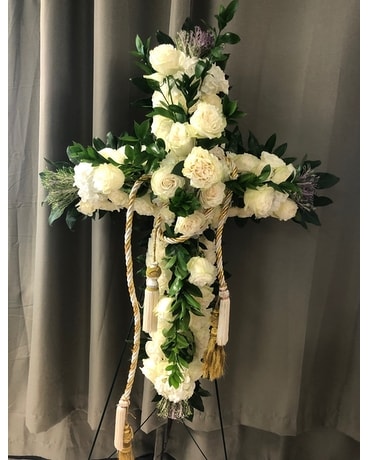 Ecclesiastical Cross Flower Arrangement