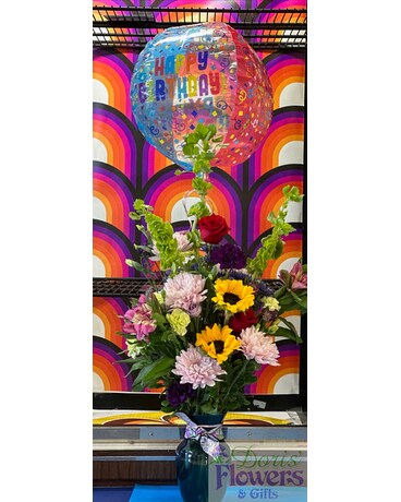 Iris' Birthday Party Flower Arrangement