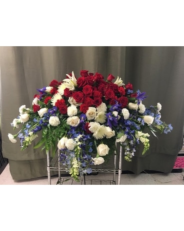 CS0304 Funeral Casket Spray Flowers