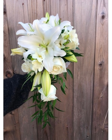 white wedding bouquet Custom product