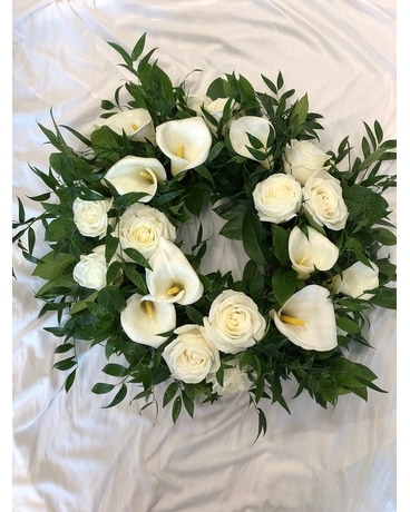 All white Roses & Calla lily Custom product