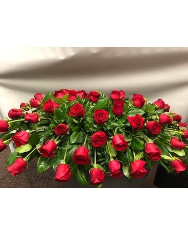 Red Roses casket floral Custom product