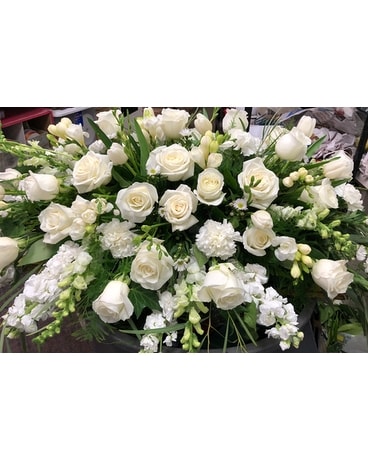 All white casket floral Custom product