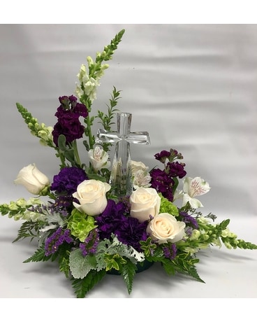 Crystal cross in purple Custom product