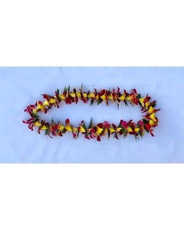 Maroon & gold Single Lei Custom product