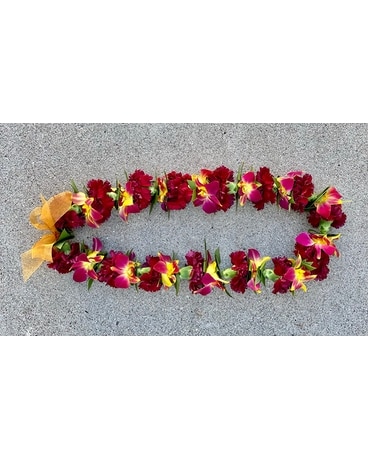 Single Maroon & Gold Carnation & Orchid Custom product