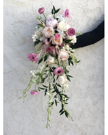 Cascading wedding Bouquet Flower Arrangement